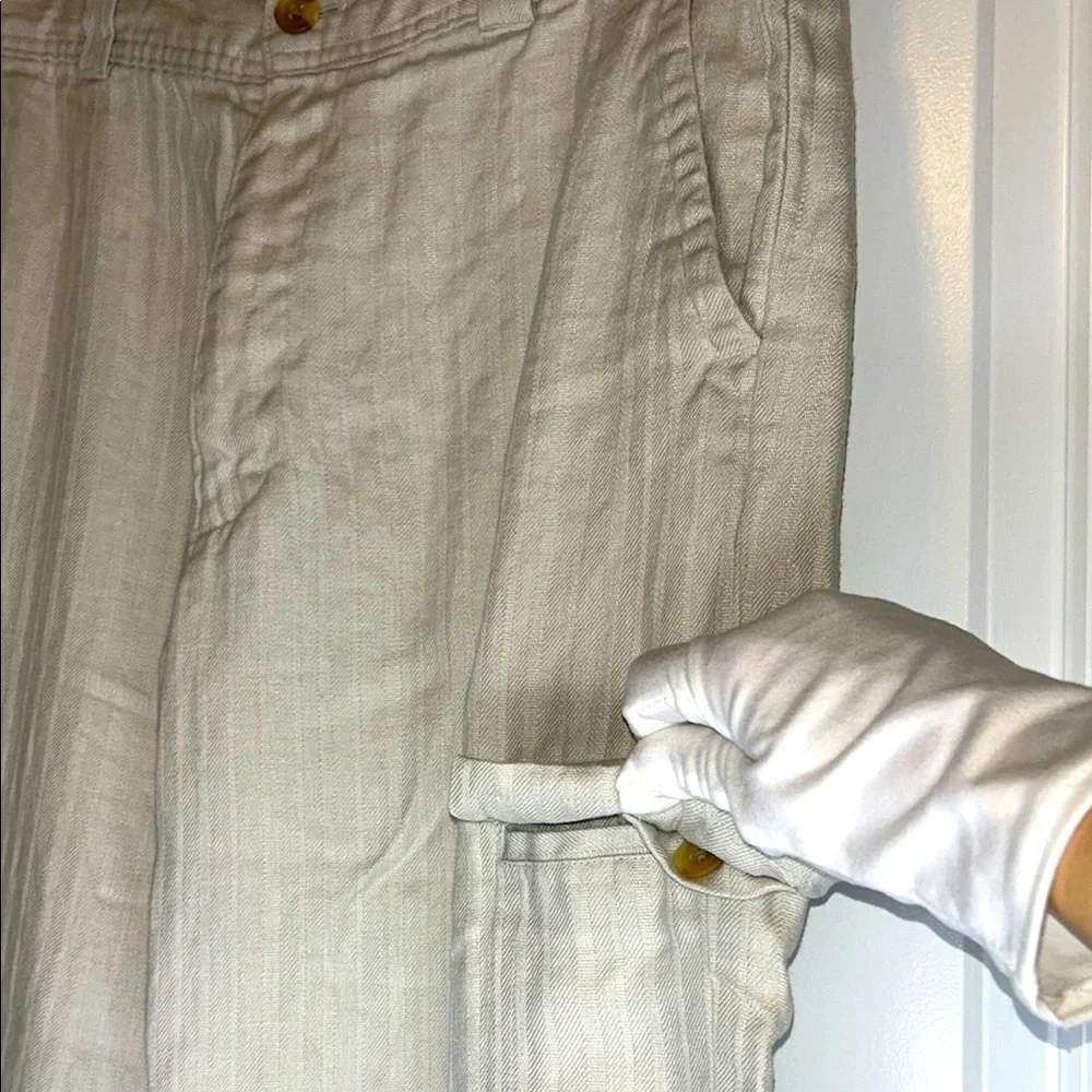 Perry Ellis Tan Cargo Pants Lightweight Relaxed Fit